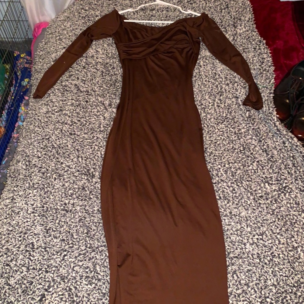 SHEIN Brown Dress Long